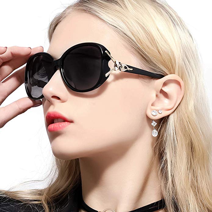 FIMILU Classic Oversized Sunglasses for Women, HD Polarized Lenses 100% UV400 Protection Fashion Retro Eyewear