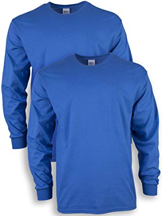 Gildan Men's Ultra Cotton Adult Long Sleeve T-Shirt, 2-Pack