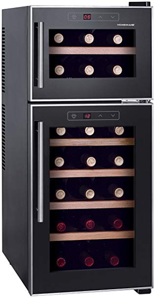 21 Bottle Dual Zone Freestanding Wine Refrigerator