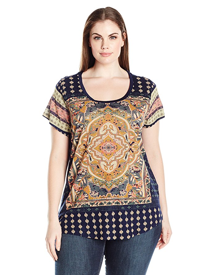 Lucky Brand Women's Plus Size Persian Carpet Tee