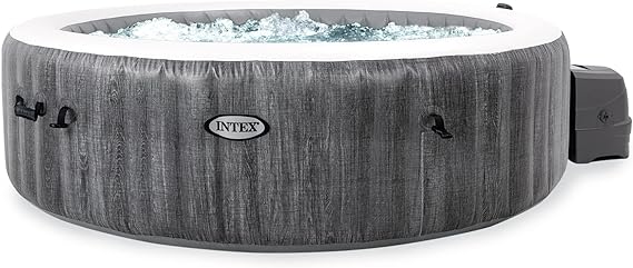 Intex PureSpa Plus 6 Person Portable Inflatable Round Hot Tub Spa with 170 Jets