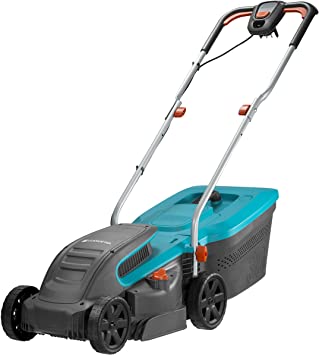Gardena Powermax 1200/32 Electric Lawnmower: Lawn Areas of up to 300 m sq, 32 cm Cutting Width, 30 Litre Capacity, 20-60 mm Cutting Height, Foldable Frame, Ergonomic Handle (5032-28)