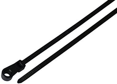 South Main Hardware 888020 15-in, 100-Pack, Screw Mount 120-lb, Speciality Cable Tie, Black UV, 100 Piece