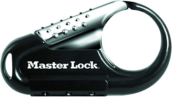 Master Lock 1547D Set Your Own Combination Backpack Lock 3-5/16 in. Wide with 1-3/16 in. Shackle, Black