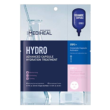 MEDIHEAL Official [Korea's No 1 Sheet Mask] -Hydro Advanced Capsule Hydration Treatment (5 Masks)