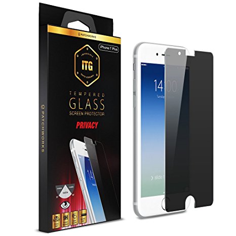 Patchworks ITG PRIVACY for Apple iPhone 7 Plus - Raw glass from Japan, Finished in Korea, Anti-Spy Privacy filter from 3M, Impossible Tempered Glass Screen Protector