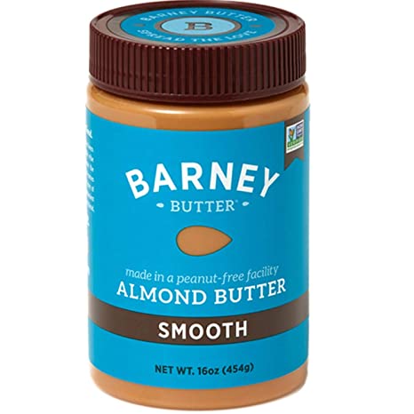 BARNEY Almond Butter, Smooth, Paleo Friendly, KETO, Non-GMO, Skin-Free, 16 Ounce