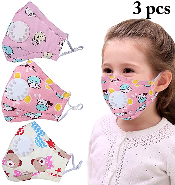 3PCS Mouth Mask PM2.5 Dustproof Protective Mouth Cover Face Mouth Mask for Kids