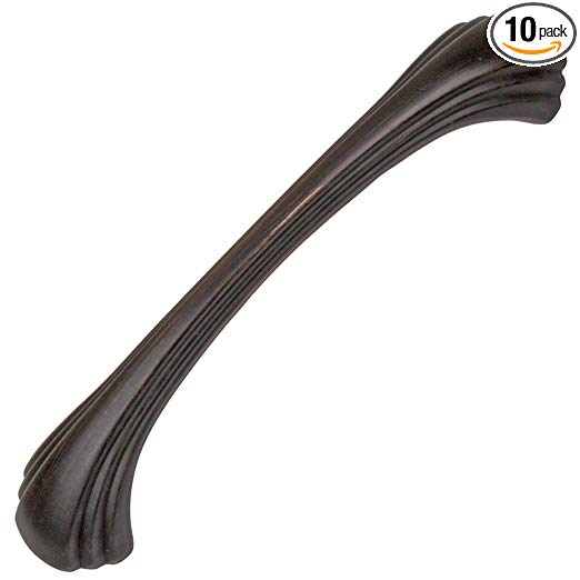 GlideRite Hardware 4048-ORB-10 Shell Series Cabinet Pull, 10 Pack, 4.5", Oil Rubbed Bronze