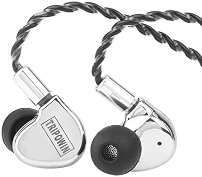 Tripowin TC-01 1DD 10mm Si PU Driver HiFi in-Ear Earphone with Metal Housing, Detachable 0.78mm 2Pin Cable (Silver)