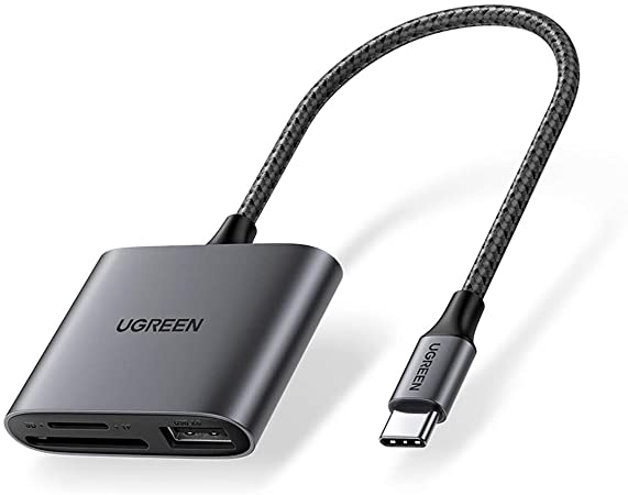 UGREEN USB C Kartenleser Type C Card Reader Kartenlesegerät Type C auf USB 2.0 SD/Micro SD (TF) Adapter kompatibel mit Galaxy S9/S10/S20/S21/Note9/Note 10  MacBook Air 2020/2018 iPad Pro 2020/2018