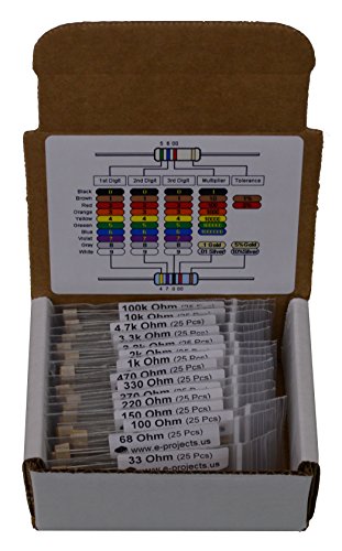 E-Projects EPC-104 15 Popular Value Resistor Kit (Pack of 375)
