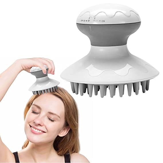 Electric Head Massager, Anti-Static Scalp Massage Relaxation Stress Relief Hair Scrubber Brush Household Mini Massager