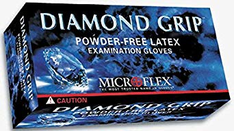 Microflex Diamond Grip Latex Glove, Powder Free, Large