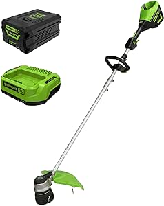 Greenworks 60V 16” Brushless Cordless String Trimmer, 2.5Ah Battery and Rapid Charger Included