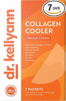 Keto Shake Packets to Go - Orange Cream Smoothie, 100% Grass Fed Collagen Protein Powder – Perfect for Keto, Paleo & Weight Loss Diets - Low Carb Meal Replacement Shake 15g Protein (7 Servings)