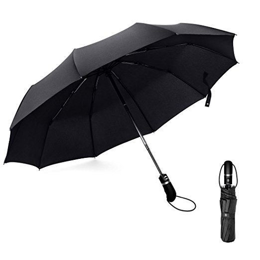 Kimitech Umbrella Compact Auto Open & Close One Handed Operation Windproof Travel Umbrella with Teflon Coating…