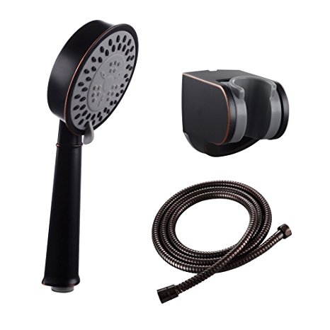 KES Bathroom Three Function Handheld Shower Head with 2-Meter Extra Long Hose and Bracket Holder, Oil Rubbed Bronze, LP320-7