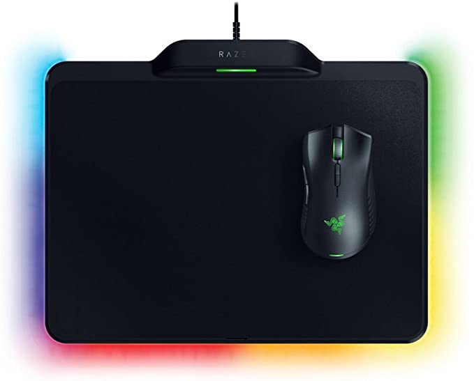 Razer Mamba Hyper Flux Mouse and Firefly Hyper Flux Mouse Mat Bundle, Black (RZ83-02480100-B3M1)