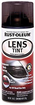Rust-Oleum Automotive 253256 10-Ounce Lens Tint Spray, Translucent Black