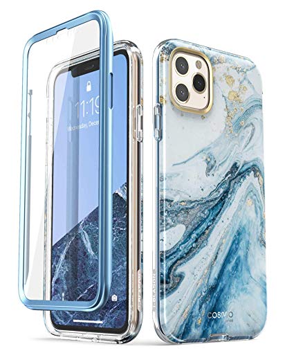 i-Blason Cosmo Series Case for iPhone 11 Pro Max 2019 Release, Slim Full-Body Stylish Protective Case with Built-in Screen Protector (Blue)