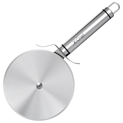 Pizza Cutter Wheel X-Chef Stainless Steel Razor Sharp Cutter 4 Inch Pizza Wheel Pizza Slicer - For Pizza Lovers