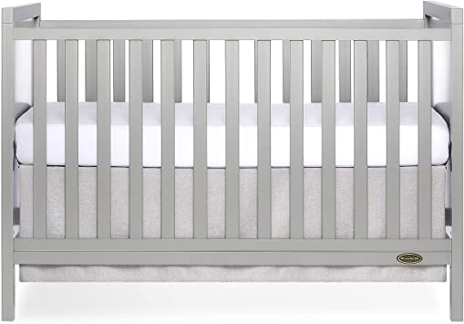 Dream On Me Springfield 3-in-1 Convertible Crib in Cool Grey, Greenguard Gold Certified, 55x29x36 Inch (Pack of 1)