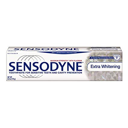 Sensodyne Sensitivity Toothpaste, Extra Whitening for Sensitive Teeth, 6 ounce