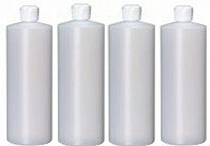 4-32 Oz HDPE Plastic Bottles with Squeeze Top (4 Count) Reusable