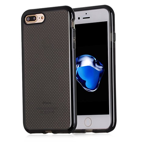 iPhone 7 Plus Case, Marge Plus Mesh Sport Case Soft TPU Protective Case Super Shockproof Anti-Scratch Clear Bumper Cover Case for iPhone 7 Plus 5.5" (New 2016)-Black