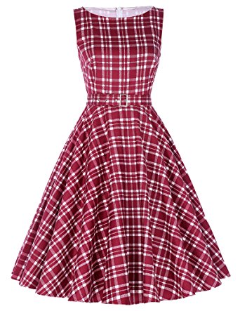 Belle Poque Belted 1950s Vintage Retro Swing Dress 2017 New Homecoming Dress BP02