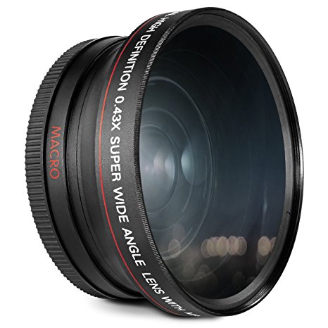67MM 0.43x Altura Photo Professional HD Wide Angle Lens (w/ Macro Portion) for CANON (18-135mm EF-S IS STM, EF 70-200mm f/4L), NIKON (18-105mm f/3.5-5.6 AF-S DX VR ED Nikkor, 70-300mm f/4.5-5.6G)