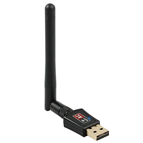 Wireless USB Adapter, Neoteck Gold Pro AC 5G 600Mbps Dual Band USB WiFi Adapter 802.11 AC/B/G/N Maximum Speed up to 5G 433Mbps 2.4G 150Mbps, Support Mac Windows 10 Windows 8 7 Vista XP Linux