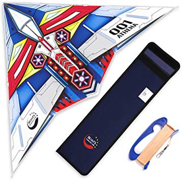 Mint's Colorful Life Fighter Air Plane Kite for Kids/Adults, Easy to Fly Large Single Line Delta Airplane Kite, Athena