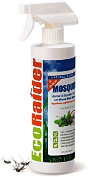 EcoRaider Mosquito Killer Triple-Action Spray (16OZ), Kills All Stages  Larvae Control  Lasting Repellency, Indoor & Outdoor, for Small Area Ready to Use, Citrus Scent, Non-Toxic Plant Based Formula