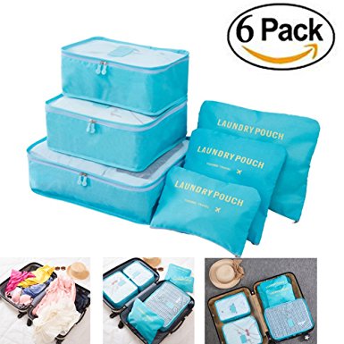 M-jump 6 Set Travel Storage Bags Multi-functional Clothing Sorting Packages,Travel Packing Pouches, Luggage Organizer Pouch