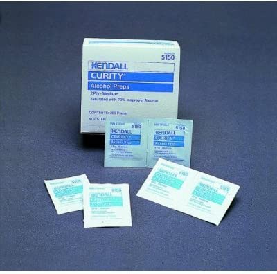 Kendall Curity Alcohol Prep Pads -Sterile - One Box of 200 #5150/5750
