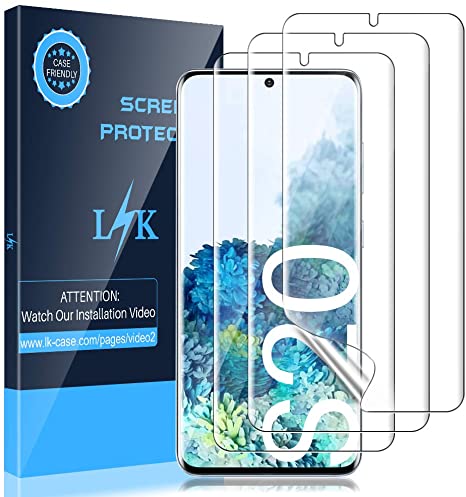 LK [3 Pack Screen Protector for Samsung Galaxy S20, 6.2 inch, [In-Display Fingerprint Support][Case Friendly] [Bubble Free] HD Clear Flexible TPU Film