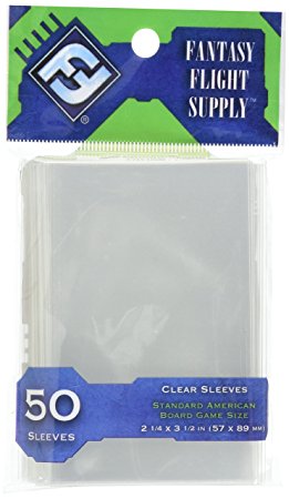 Clear Sleeves: Standard American Board Game Pack (50 Sleeves)