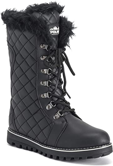 Womens Quilted Comfy Winter Rain Warm Snow Knee High Boot