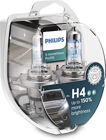 Philips X-tremeVision Pro150 H4 car headlight bulb +150%, set of 2