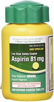 Life Extension Low Dose Aspirin - 81 mg - 300 Enteric Coated Tabs