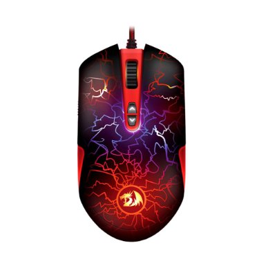 Redragon M701 Lavawolf 3500 DPI Optical Gaming Mouse for PC 7 Programmable Buttons Omron Micro Switches Black