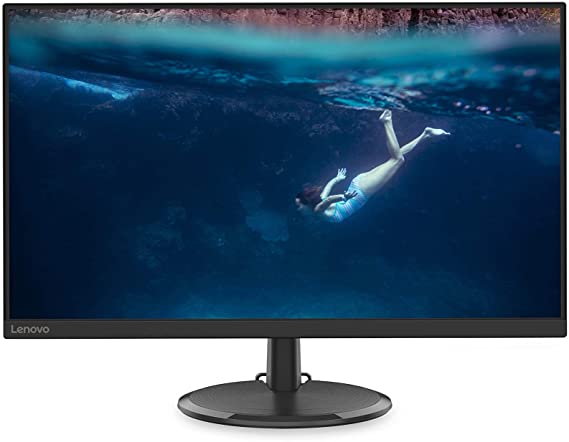 Lenovo C27-20 27-Inch WLED Monitor, FHD, IPS, FreeSync, 75Hz, 4ms, HDMI, VGA, Ergonomic Design, 65F6KCC1US, Black