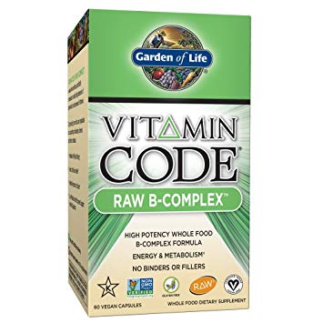 Garden of Life B Vitamin - Vitamin Code Raw B Complex Whole Food Supplement, Vegan, 60 Capsules