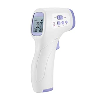Thermometer for Adults Forehead, Touchless Infrared Thermometer with Fever Alarm, Instant Reading and Memory Function with Digital LCD Display