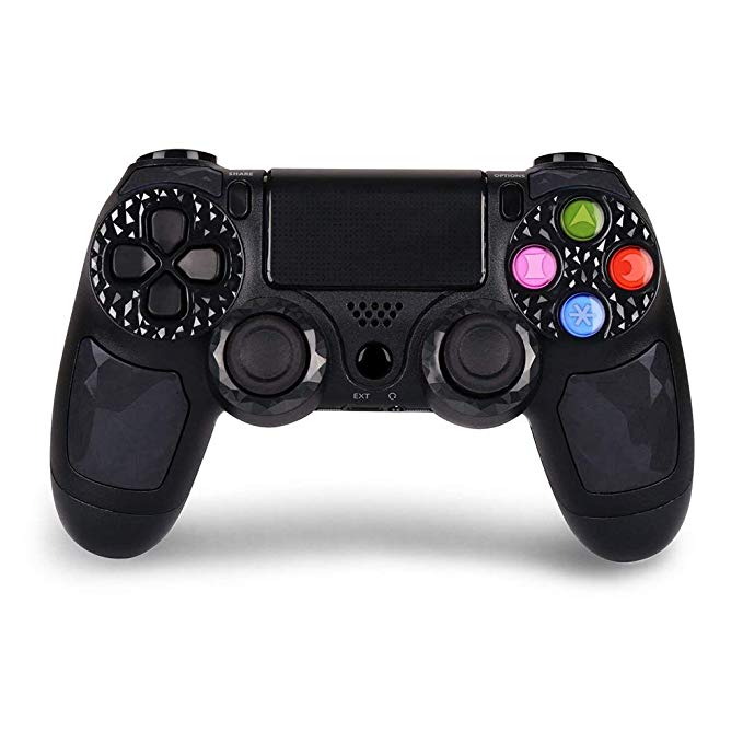 CHENGDAO PS4 Controller Dual Shock 4 Wireless Controller for Sony Playstation 4/PS4 Pro/PS4 Slim/TV Remote with Sixaxis, Bluetooth,Multi-Touch Clickable Touch Pad,3.5mm Headset Jack (Black)