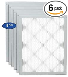 Filters Fast 22x24x1 Pleated Air Filter (6 Pack), Merv 8 | 1" AC Furnace Air Filters, Made in the USA | Actual Size: 22"x24”x0.75”