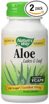 Nature's Way Aloe Vera,550mg,100 Vcaps  (Pack of 2)