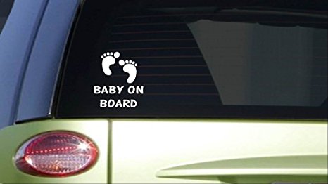 Baby on Board feet *I396* 8 inch Sticker decal pregnancy nursery baby bed